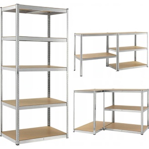 Funfit Home&Office Метален индустриален рафт с MDF плоскости 180x90x30см (3782)