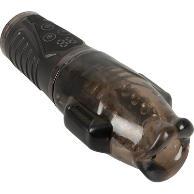 STROKER - всмукващ, вибриращ мастурбатор (сив)