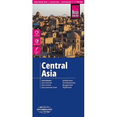 mapa Central Asia 1:1,7 mil. (Uzbekistán, Turkmenistán, Kyrgyzs
