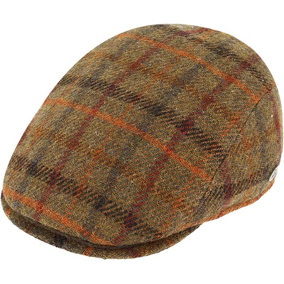 Fiebig Headwear since 1903 kostkovaná vlněná bekovka Harris Tweed