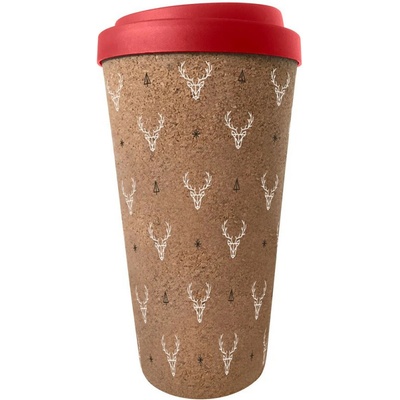 AMBITION Korkový hrnček Cork Reindeer 450 ml