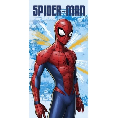 Carbotex Detská plážová bavlnená osuška Spiderman Marvel 70 x 140 cm