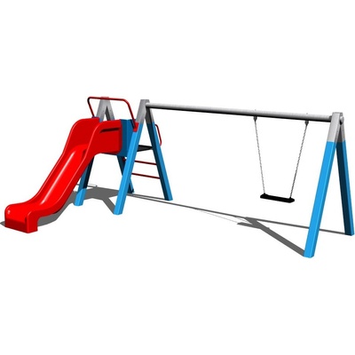 Playground System Reťazová hojdačka so šmykľavkou B (v.p. 1 m)