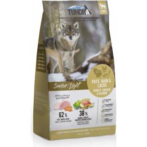TUNDRA SENIOR/LIGHT - висококачествена храна за възрастни или кастрирани кучета от средни и едри породи, БЕЗ ЗЪРНО, с Пуйка, патица и сьомга, 11, 34 кг, Германия - 16140