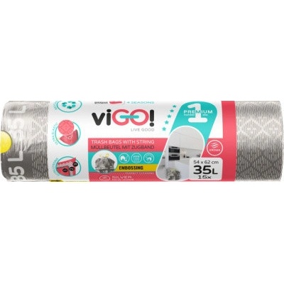 viGO! zatahovací pytle 35 l 26µm 15ks