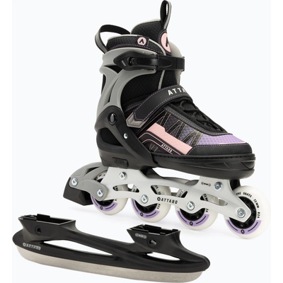 ATTABO Bladeroll детски инлайн кънки регулируеми черни/лилави