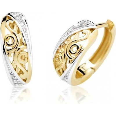 Cutie Jewelllery - Diamonds Zlaté diamantové náušnice kroužky DZ6462-2134-80-00-X-1