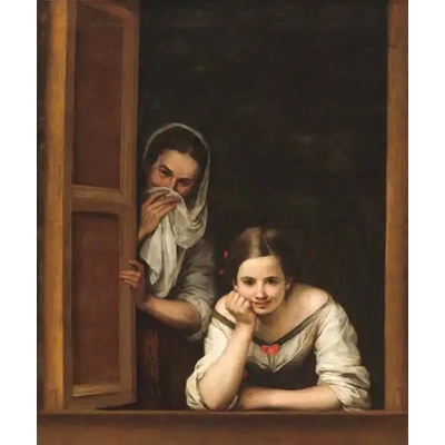 Obrazy - Murillo, Bartolome: Girl and Her Duenna - reprodukce obrazu