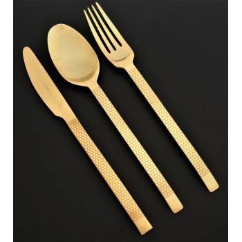 Herdmar (Португалия) Комплект гравирани прибори за хранене HERDMAR SPIGA №3 позлатени матирани - 36 части (Herdmar 080-3036-0517-190-0317)