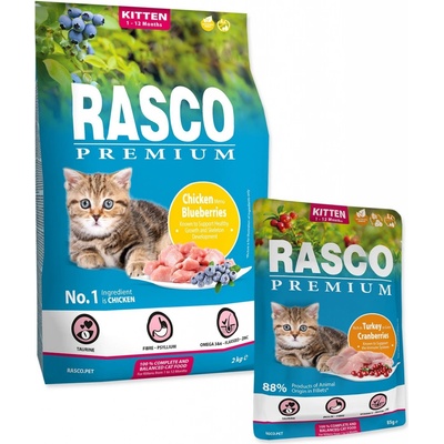 Rasco Premium Kitten chicken blueberries 2 kg