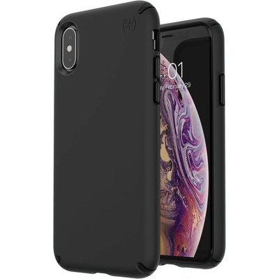 Speck Presidio Pro Case - удароустойчив хибриден кейс за iPhone XS, iPhone X (черен)