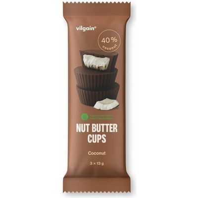 Vilgain Nut Butter Cups BIO kokos 39 g