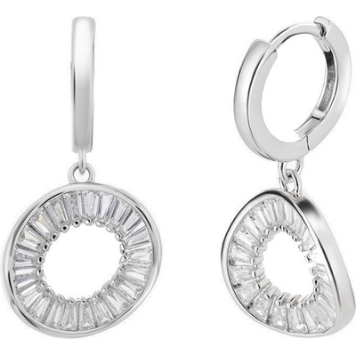 Preciosa strieborné náušnice s kubickými zirkónmi Twist Glamour 5419 00