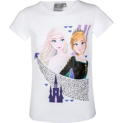 Frozen licencia dievčenské tričko 205 biela