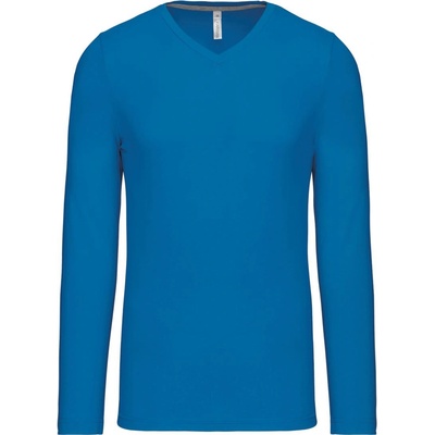 Kariban V-NECK K358 / Мъжка тениска с дълъг ръкав - тропическо синьо XXL (20K358i4305)