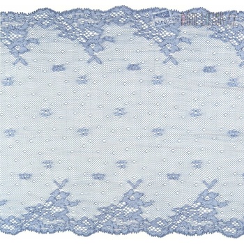 Elastická čipka modrá, 250 mm