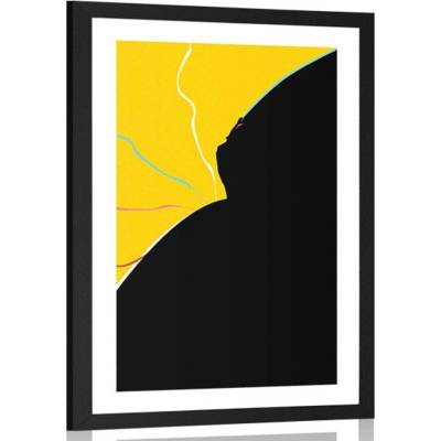 Plakát s paspartou abstrakce ženského těla - 40x60 no frame