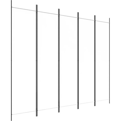 VidaXL 5panelová Paraván bílá 250 x 200 cm