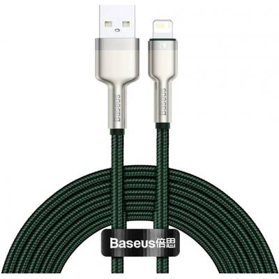Baseus Кабел за данни USB към Lightning 2.4A, 2m - Baseus Coffees (CALJK-B06) - зелен