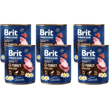 Brit Premium by Nature Турция с черен дроб 6x800г