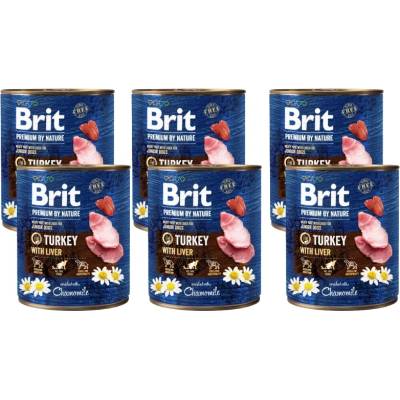 Brit Premium by Nature Турция с черен дроб 6x800г