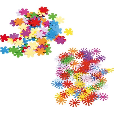 Barevné konfety květiny 15 g mix tvarů