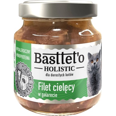 Basttet'o Holistic teľacie filé v galete pre mačky 130 g