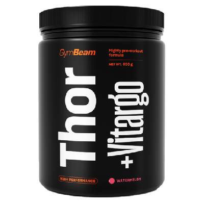 GymBeam Předtréninkový stimulant Thor Fuel + Vitargo 600g - jahoda, kiwi