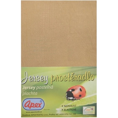 Apex jersey prostěradlo Béžové 180x200