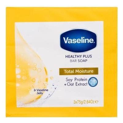 Vaseline Healthy Plus Bar Soap Total Moisture хидратиращ твърд сапун 3x75 g унисекс