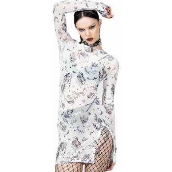 Image 1 of KILLSTAR дамска рокля KILLSTAR - Daze Skull - Бял - KSRA008939