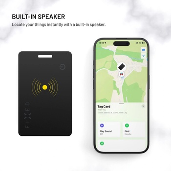 FIXED Tag Card Find My černý FIXTAG-CARD-BK