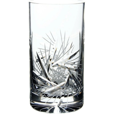 BOHEMIA CRYSTAL Broušené sklenice na long drink Brus Větrník 6 x 380 ml