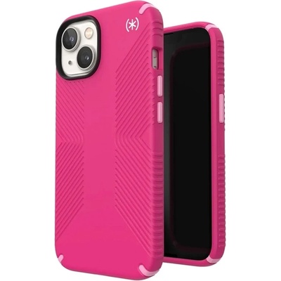 Speck Presidio 2 Grip Case - удароустойчив хибриден кейс за iPhone 14 (розов)