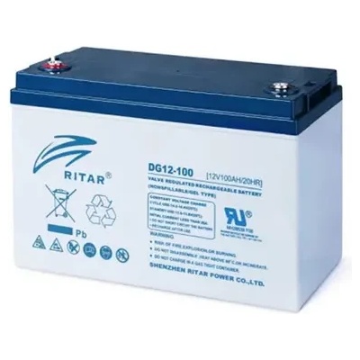 Ritar Оловна гелова батерия RITAR (DG12-100), 12V, 100Ah, F12/M8, За соларни системи (RITAR-DG12-100)
