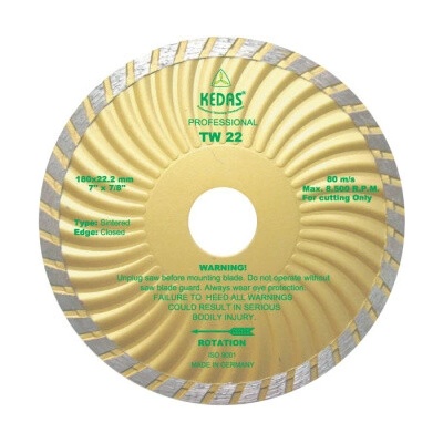 Kedas Turbo celoobvodový diamantový kotouč 125 x 22,2 x 8 mm KW00731