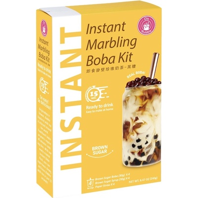O's bubble Instantní Marble Bubble Tea třtinový cukr 4 x 60 g