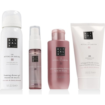 Rituals The Ritual Of Sakura sprchový gel 50 ml + sprchový olej 75 ml + tělový krém 70 ml + tělový sprej 20 ml – Sleviste.cz