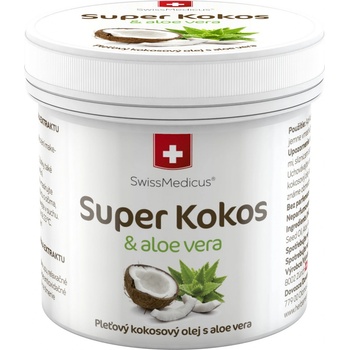 Swissmedicus Super Kokos s aloe vera pleťový kokosový olej 150 ml