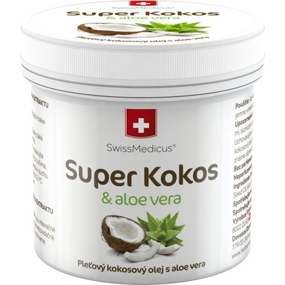 Swissmedicus Super Kokos s aloe vera pleťový kokosový olej 150 ml