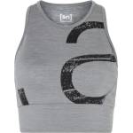 super. natural Дамски спортен сутиен super. natural Women's Capital Logo LF Top Sports bra - Cashmere Grey Melange / Jet Black (114-3791-0113)
