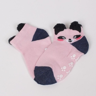 Бебешки чорапи в розово с муцунка на лисиче