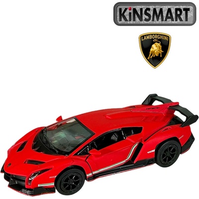 Kinsmart Kovový model Lamborghini Veneno červená 1:36