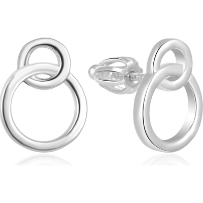 AGATO Minimalistické stříbrné náušnice na šroubek AGUP1425S