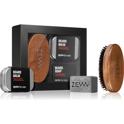 Zew For Men balzam na fúzy 80 ml + mydlo na fúzy 85 ml + kefa na bradu darčeková sada