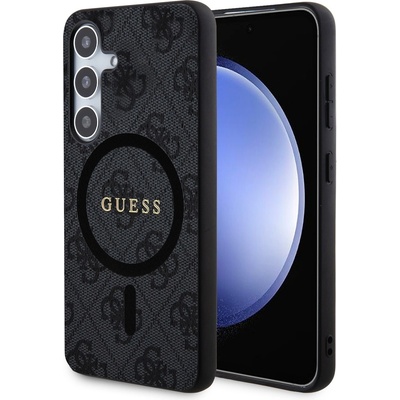 GUESS PU Leather 4G Colored Ring MagSafe Задния калъф за Samsung Galaxy S24 Black Guess | Cheren | МЪЖЕ | UNI
