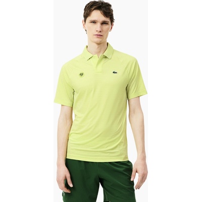 Lacoste Roland Garros Performance Short Sleeved Ribbed Collar Shirt Sencha