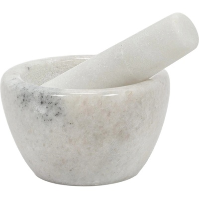 EH Excellent Houseware Mramorový hmoždíř LUNO, Ø 10 cm, bílý