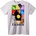 NOONEBRAND Тениска усмихнато лице растер - 2XL, White