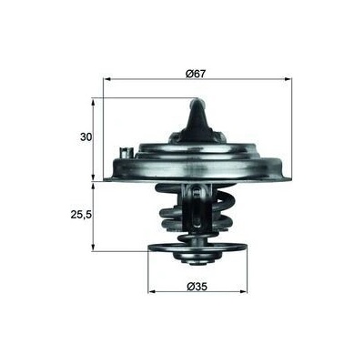 Termostat, chladivo MAHLE TX 30 80D (TX3080D)